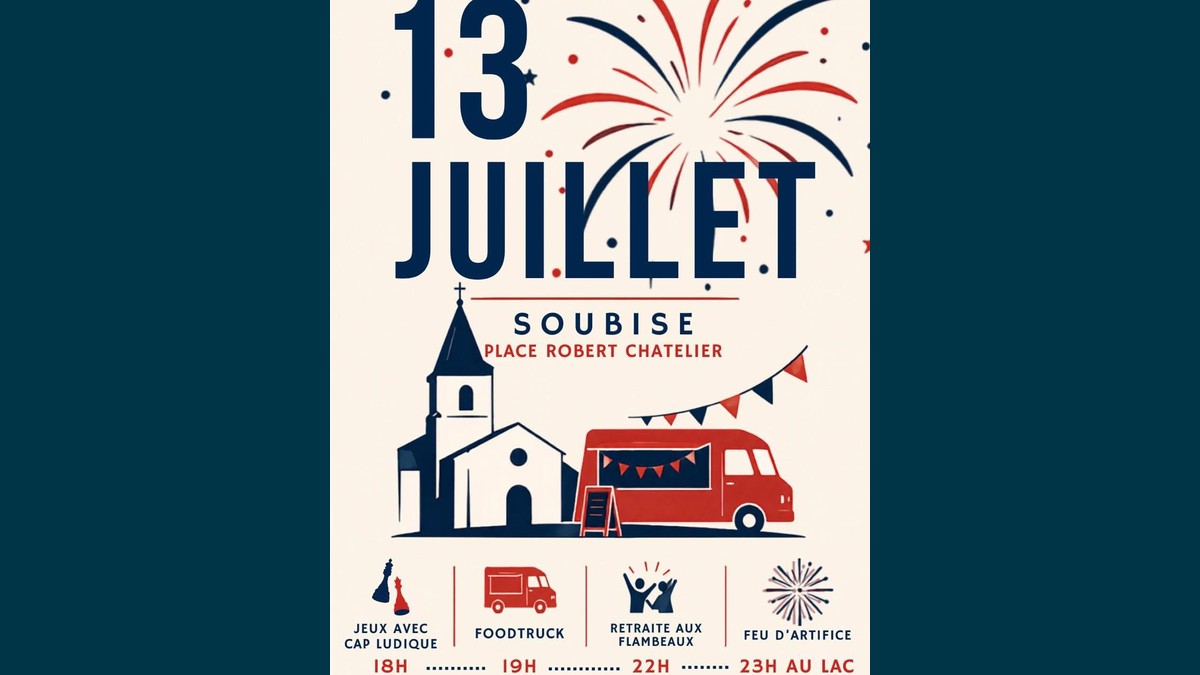 Fête nationale à Soubise : retraite aux flambeaux et feu d’artifice le 13 juillet