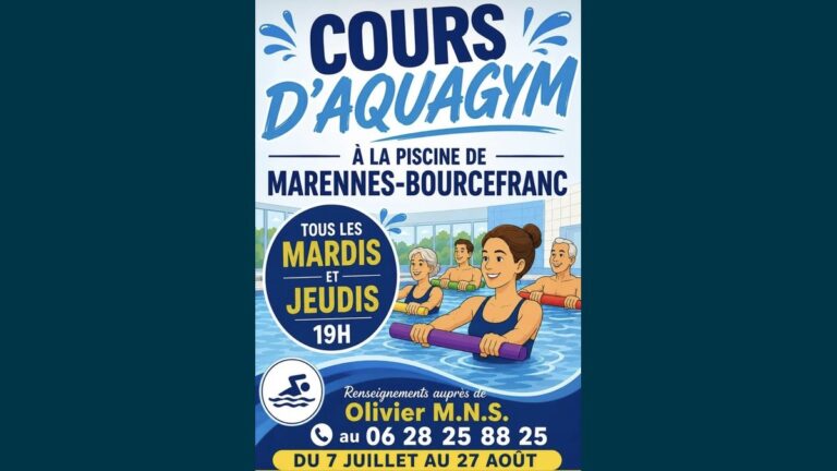 Cours d'Aquagym à la Piscine de Marennes-Bourcefranc