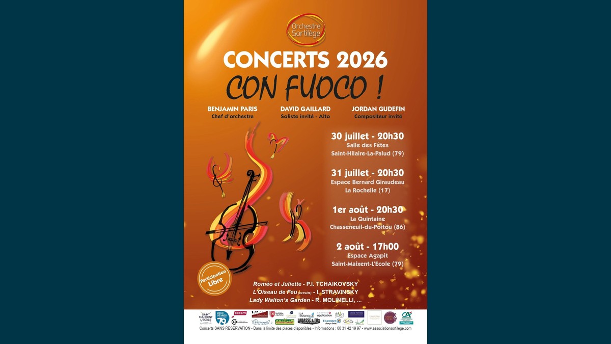 Con Fuoco ! Concert de l'Orchestre Sortilège à La Rochelle
