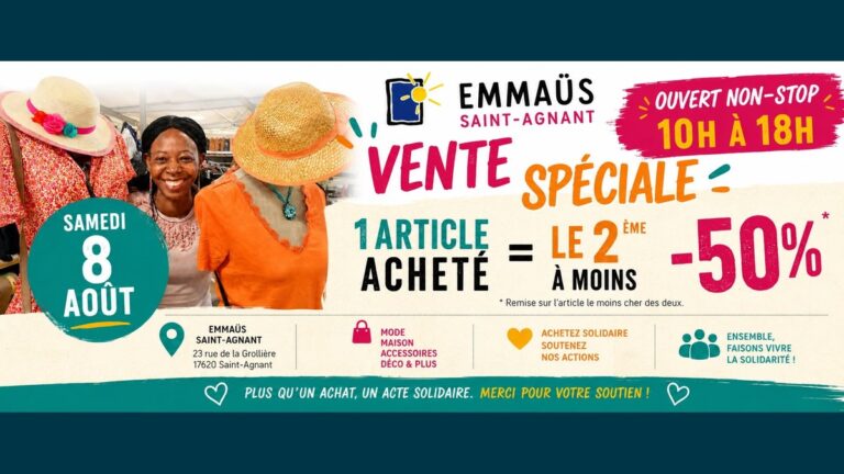 Vente spéciale Emmaüs à Saint-Agnant