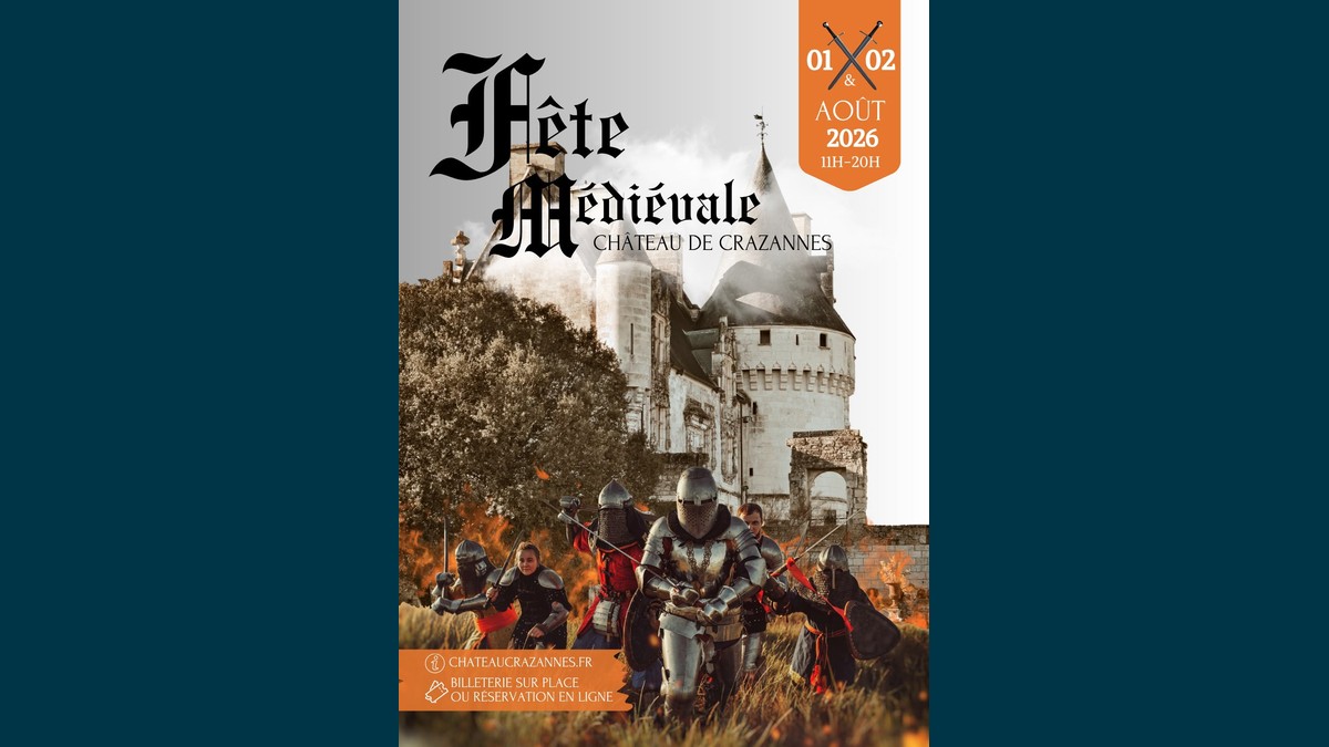 12e Fête Médiévale au Château de Crazannes : chevaliers, fauconnerie et troubadours les 1er et 2 août 2026