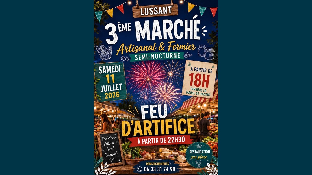 Marché nocturne & feu d'artifice