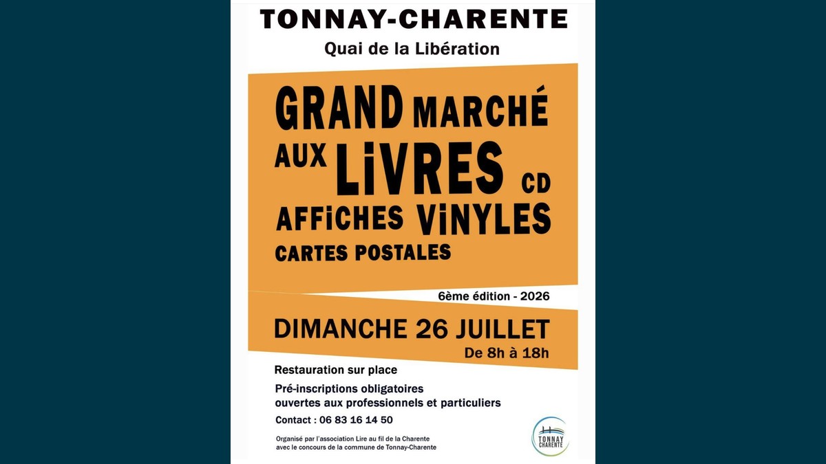 6ème Grand Marché aux Livres de Tonnay-Charente