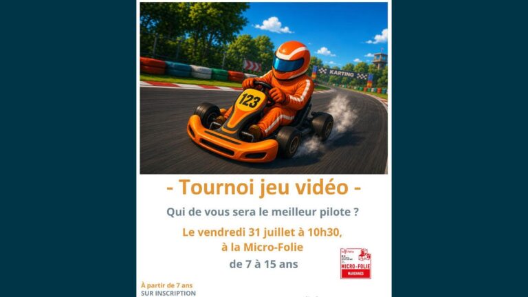 Tournoi jeu vidéo Karting SS 123 à la Micro-Folie de Marennes