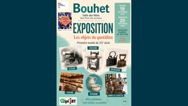 Exposition "Les objets du quotidien" à Bouhet pour les Journées Européennes du Patrimoine