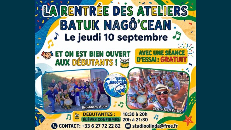 Rentrée des ateliers Batuk Nagô'cean : la batucada reprend ses droits