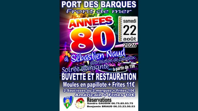 Soirée dansante Années 80 - Port des Barques