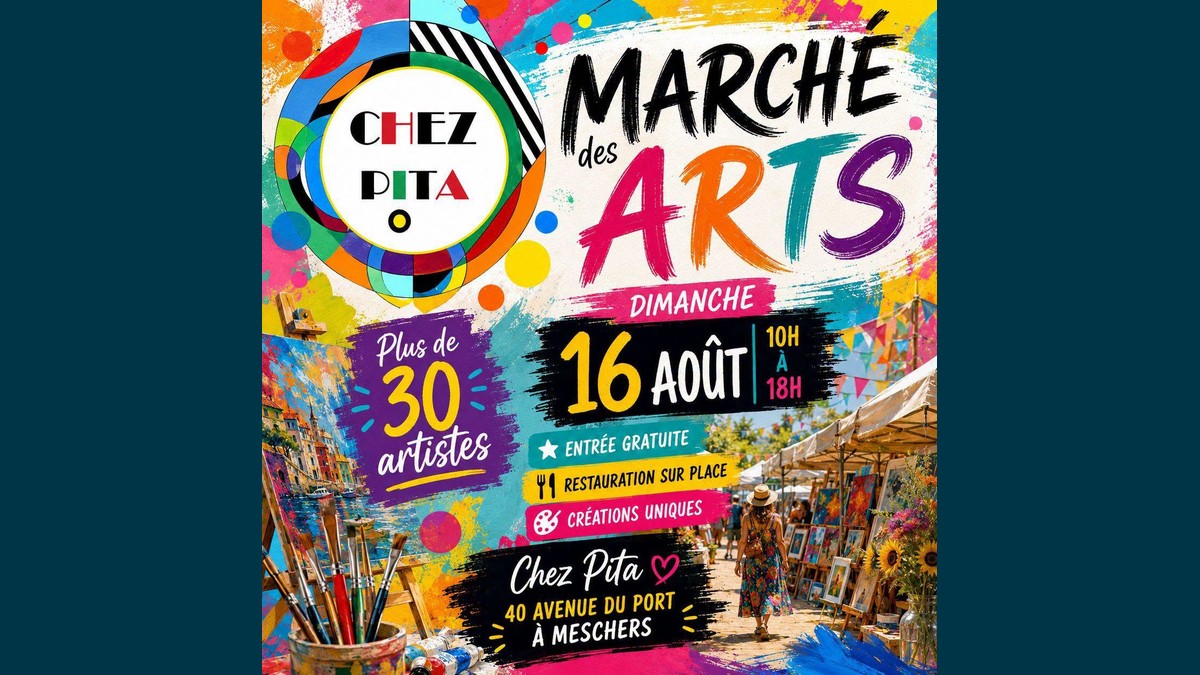 Marché des Arts à Meschers : plus de 30 artistes exposent le 16 août