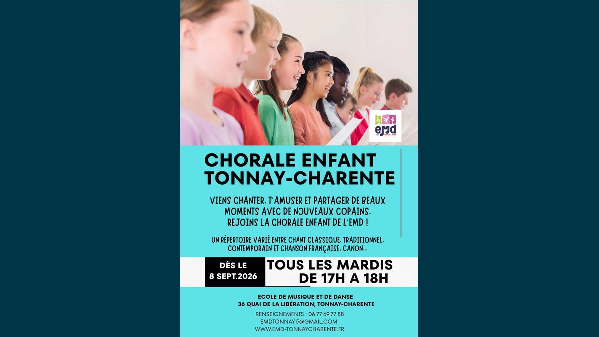 Chorale enfant à Tonnay-Charente : rejoignez l'EMD dès la rentrée