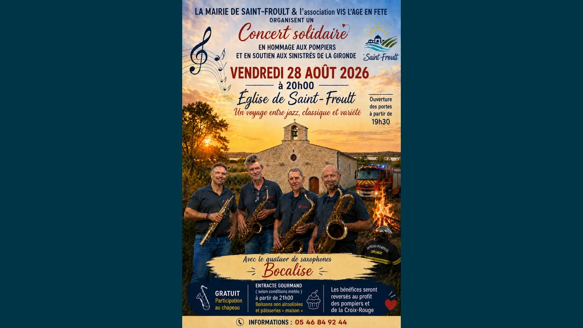 Concert solidaire à Saint-Froult : le quatuor Bocalise en hommage aux pompiers