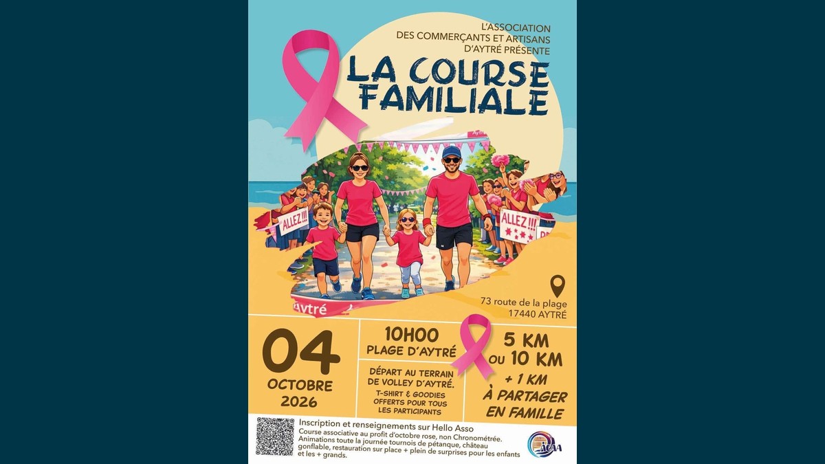 Course Familiale d'Aytré 2026 : sport et solidarité pour Octobre Rose