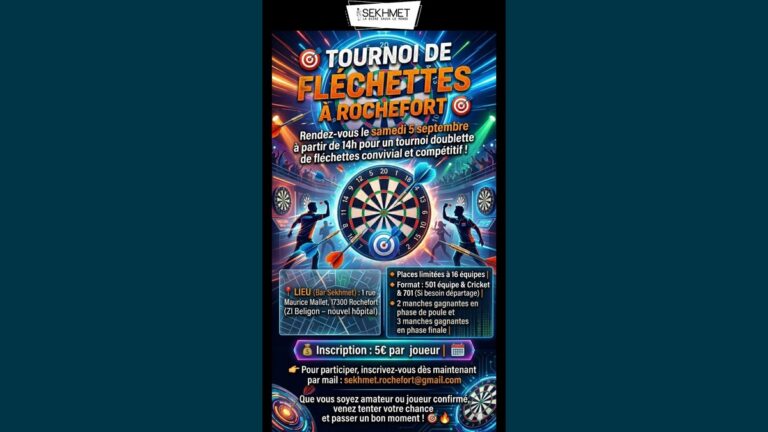 Tournoi de Fléchettes au Bar Sekhmet à Rochefort