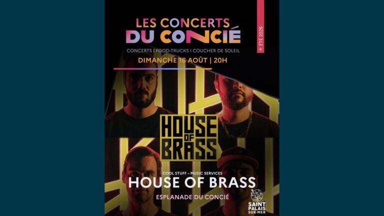 House of Brass en concert à Saint-Palais-sur-Mer pour les Concerts du Concié