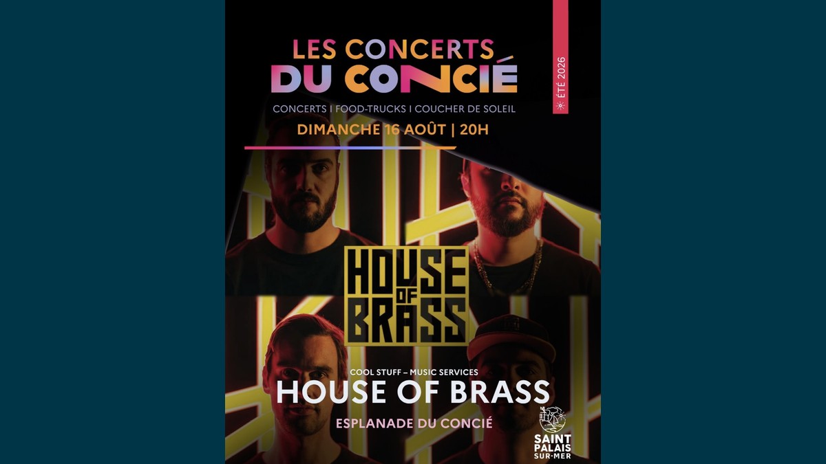House of Brass en concert à Saint-Palais-sur-Mer pour les Concerts du Concié