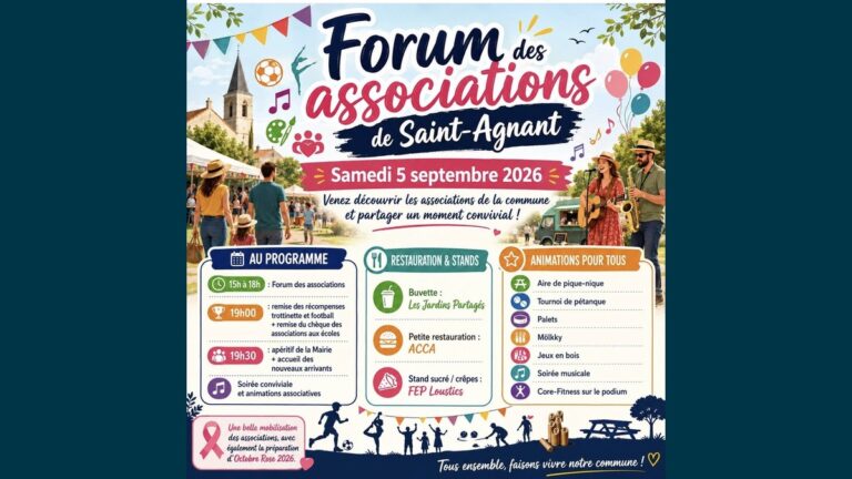 Forum des associations de Saint-Agnant 2026 : une rentrée festive et solidaire
