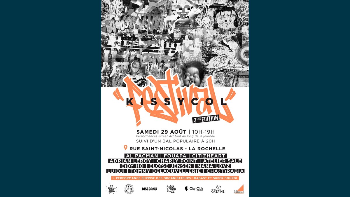 Festival Kissycol 2026 : le street art envahit le quartier Saint-Nicolas à La Rochelle