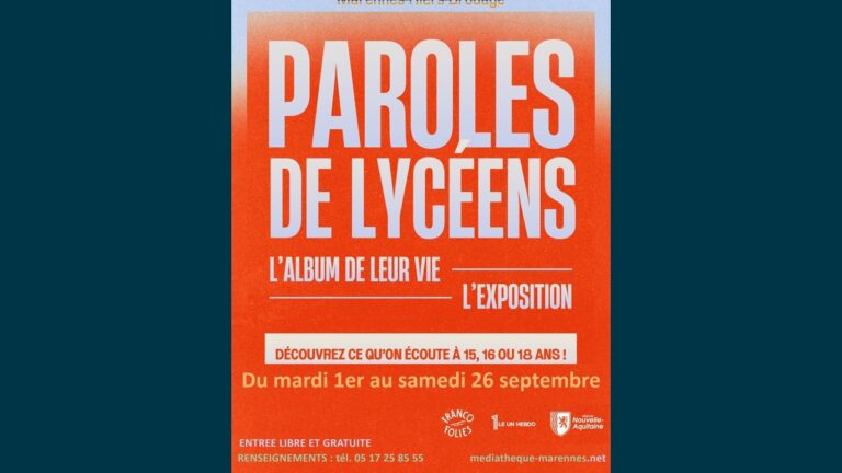 Exposition Paroles de Lycéens à la médiathèque de Marennes