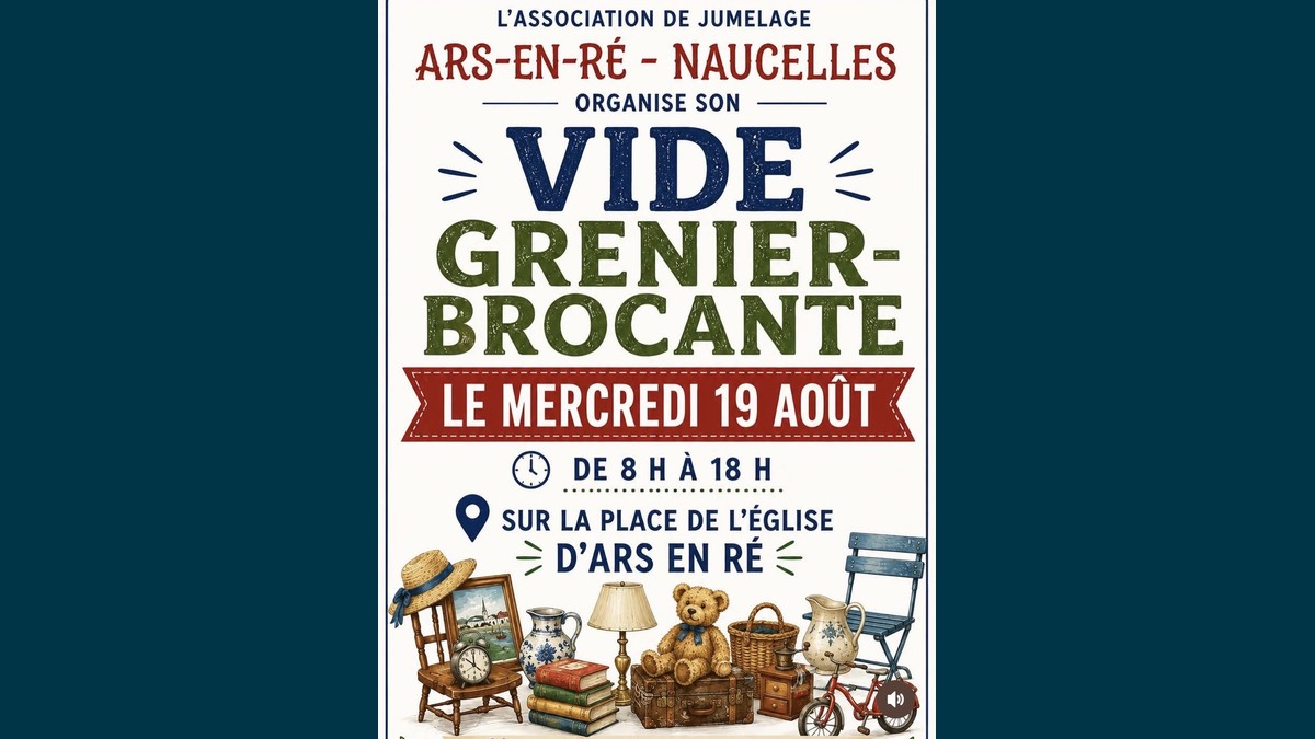 Vide-greniers et brocante d'Ars-en-Ré : rendez-vous le 19 août