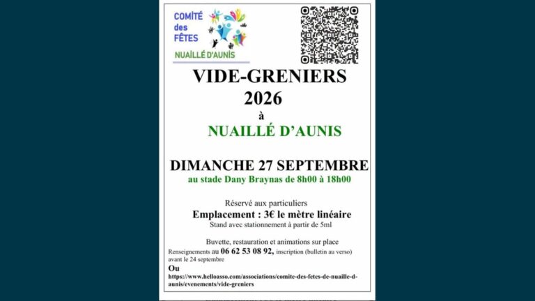 Vide-greniers de Nuaillé d'Aunis : chinez le 27 septembre 2026