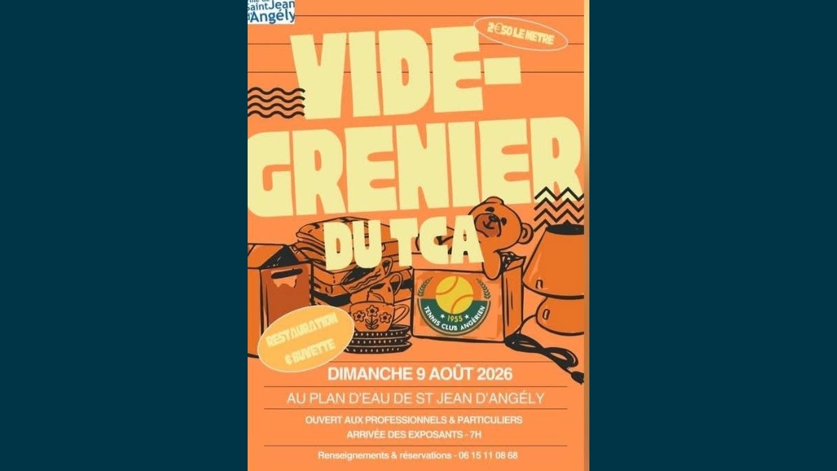 Vide-grenier du Tennis Club Angérien : brocante au plan d'eau de Saint-Jean-d'Angély