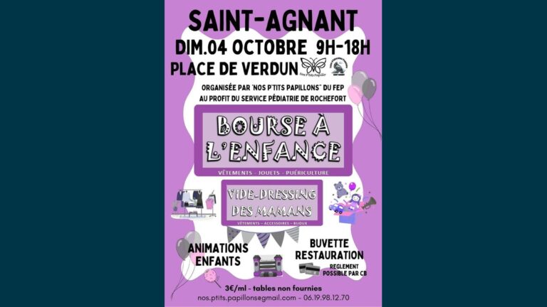 Bourse à l’enfance et vide-dressing des mamans à Saint-Agnant