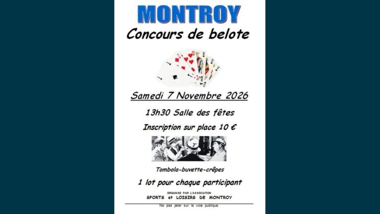 Concours de belote à Montroy