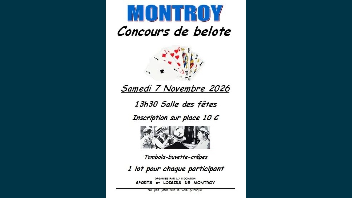 Concours de belote à Montroy