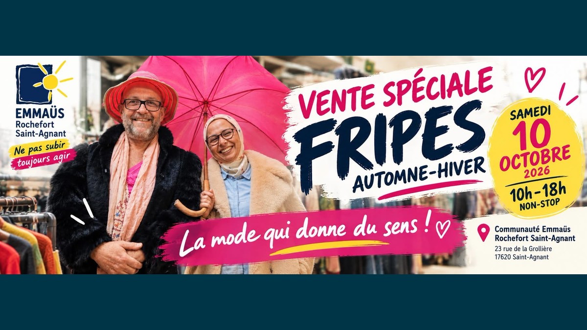 emmaus-fripes-site Vente fripes automne-hiver à Saint-Agnant : la Communauté Emmaüs ouvre ses portes