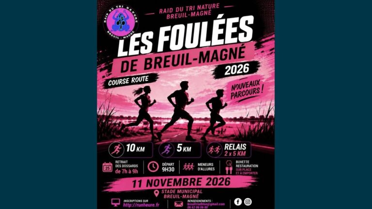 Les Foulées de Breuil-Magné 2026 : 5 km, 10 km et relais au programme