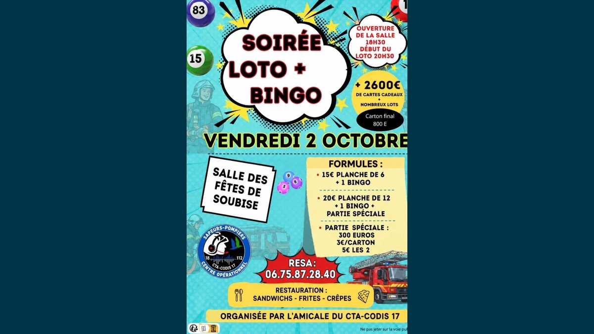 loto-soubise-site-1 Loto & Bingo à Soubise : soirée solidaire avec l'Amicale du CTA-CODIS 17