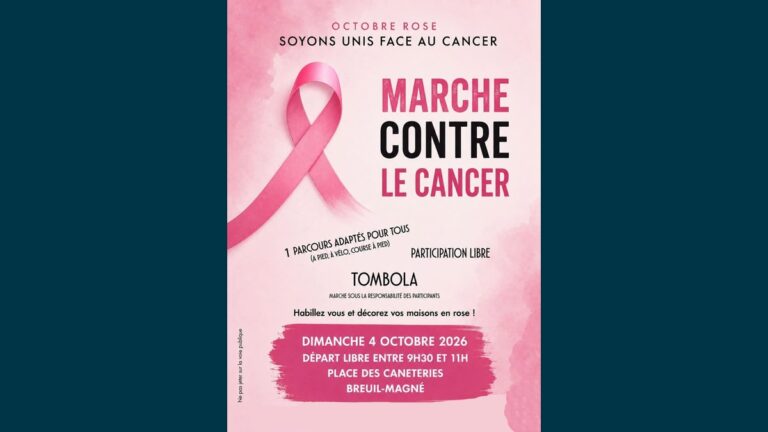 Marche contre le cancer et Octobre Rose à Breuil-Magné