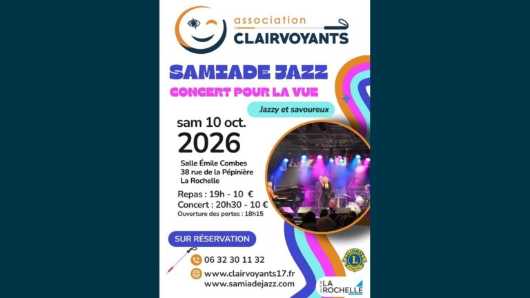 Concert pour la Vue à La Rochelle : soirée jazz solidaire avec Samiade Jazz