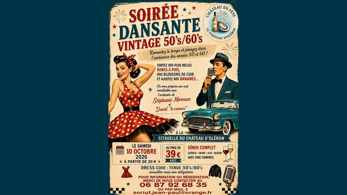 Soirée Dansante Vintage 50's/60's au Château d'Oléron