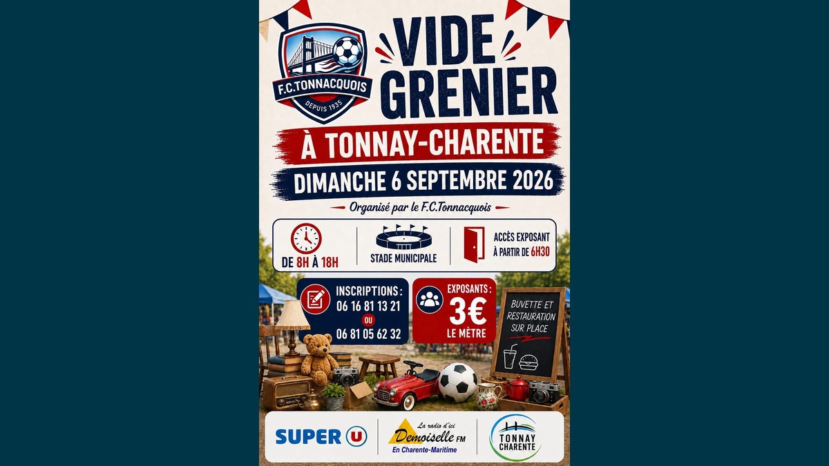 Vide-grenier du F.C. Tonnacquois à Tonnay-Charente