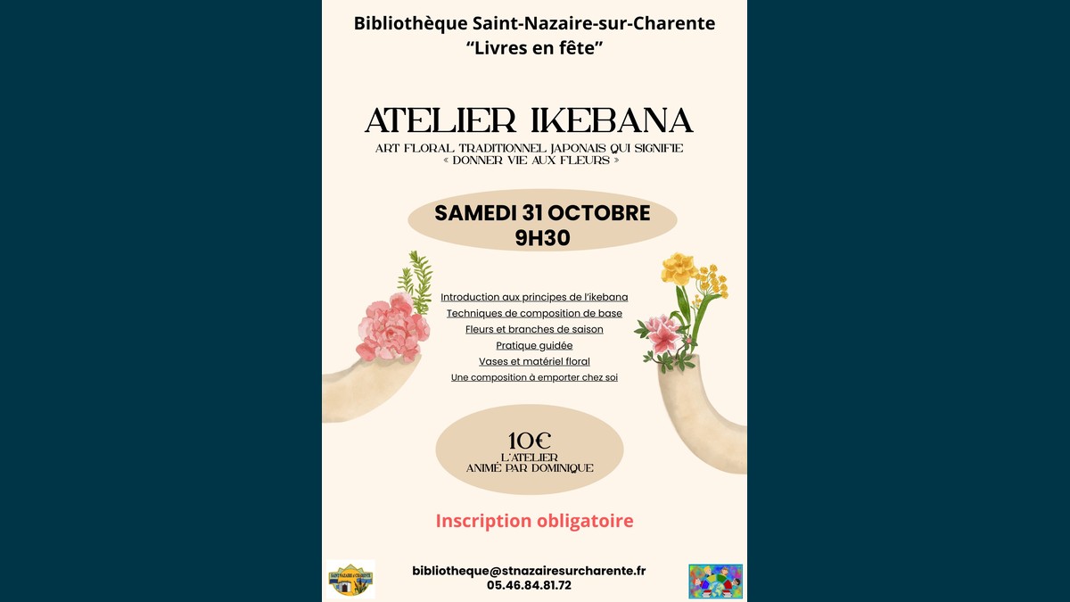 Un atelier ikebana pour s'initier à l'art floral japonais à Saint-Nazaire-sur-Charente
