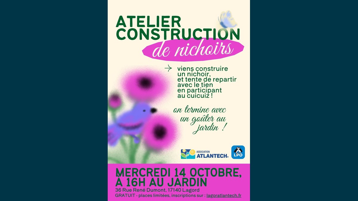 Atelier construction de nichoirs à Lagord avec la LPO