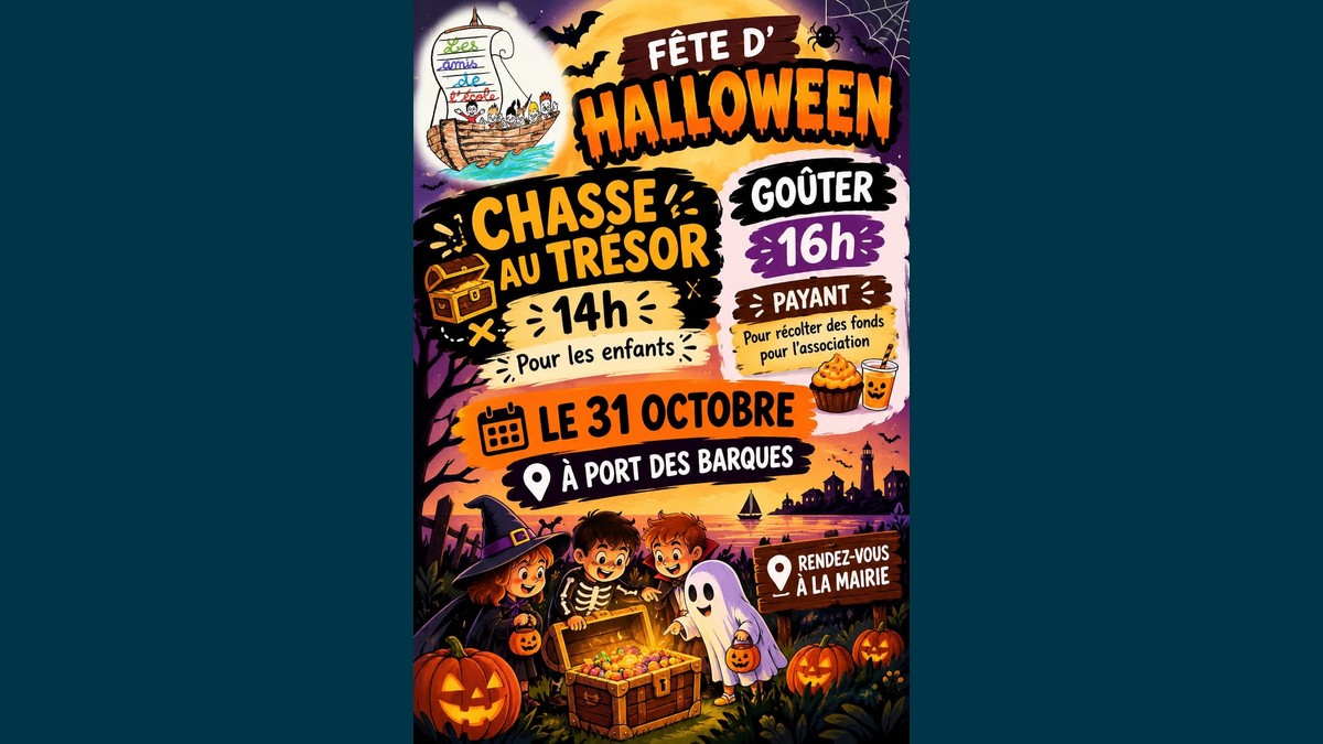 Fête d'Halloween à Port-des-Barques : chasse au trésor et goûter dansant