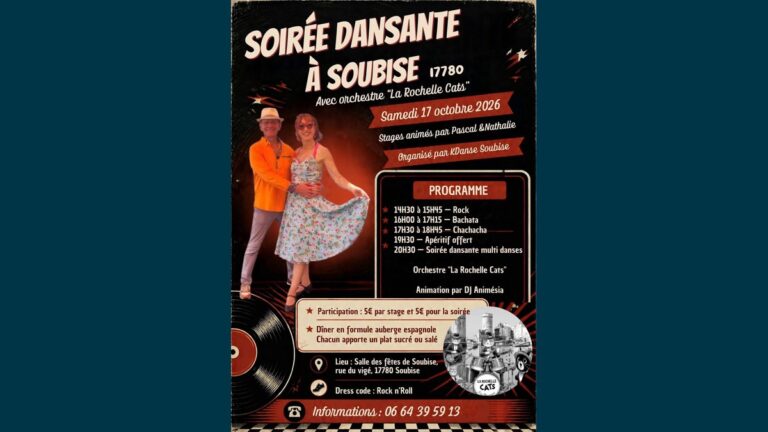 Soirée dansante à Soubise avec l'orchestre La Rochelle Cats