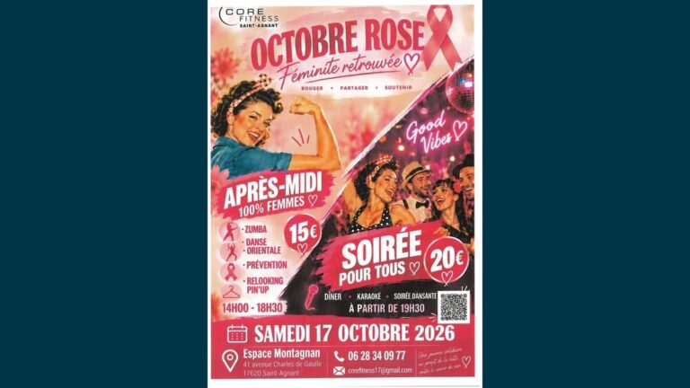 Octobre Rose à Saint-Agnant : une journée sport et solidarité pour la féminité retrouvée