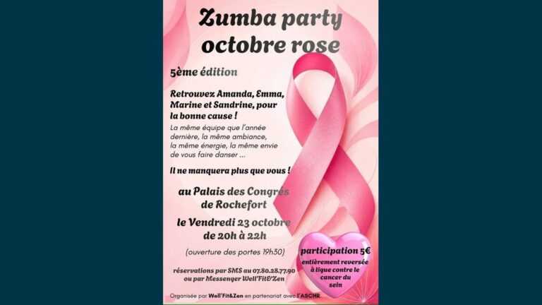 Zumba Party Octobre Rose à Rochefort